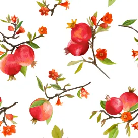 Pomegranate Tropical Background